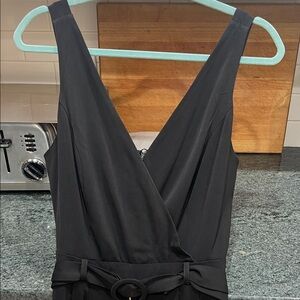 Aqua Black Backless Dress